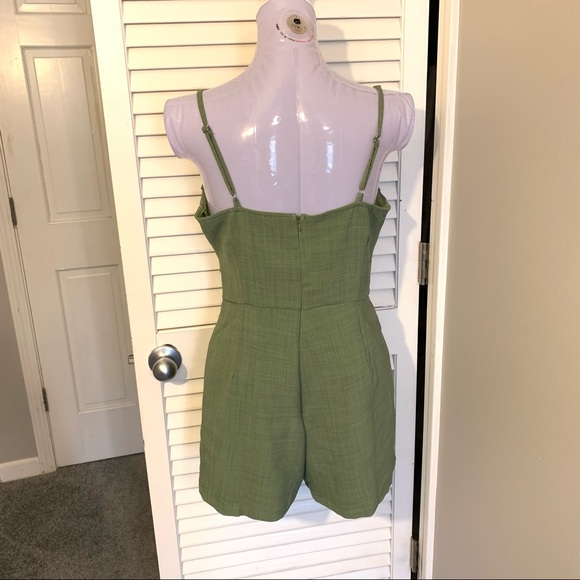 Fashion Nova Green Romper Keyhole - Picture 4 of 8